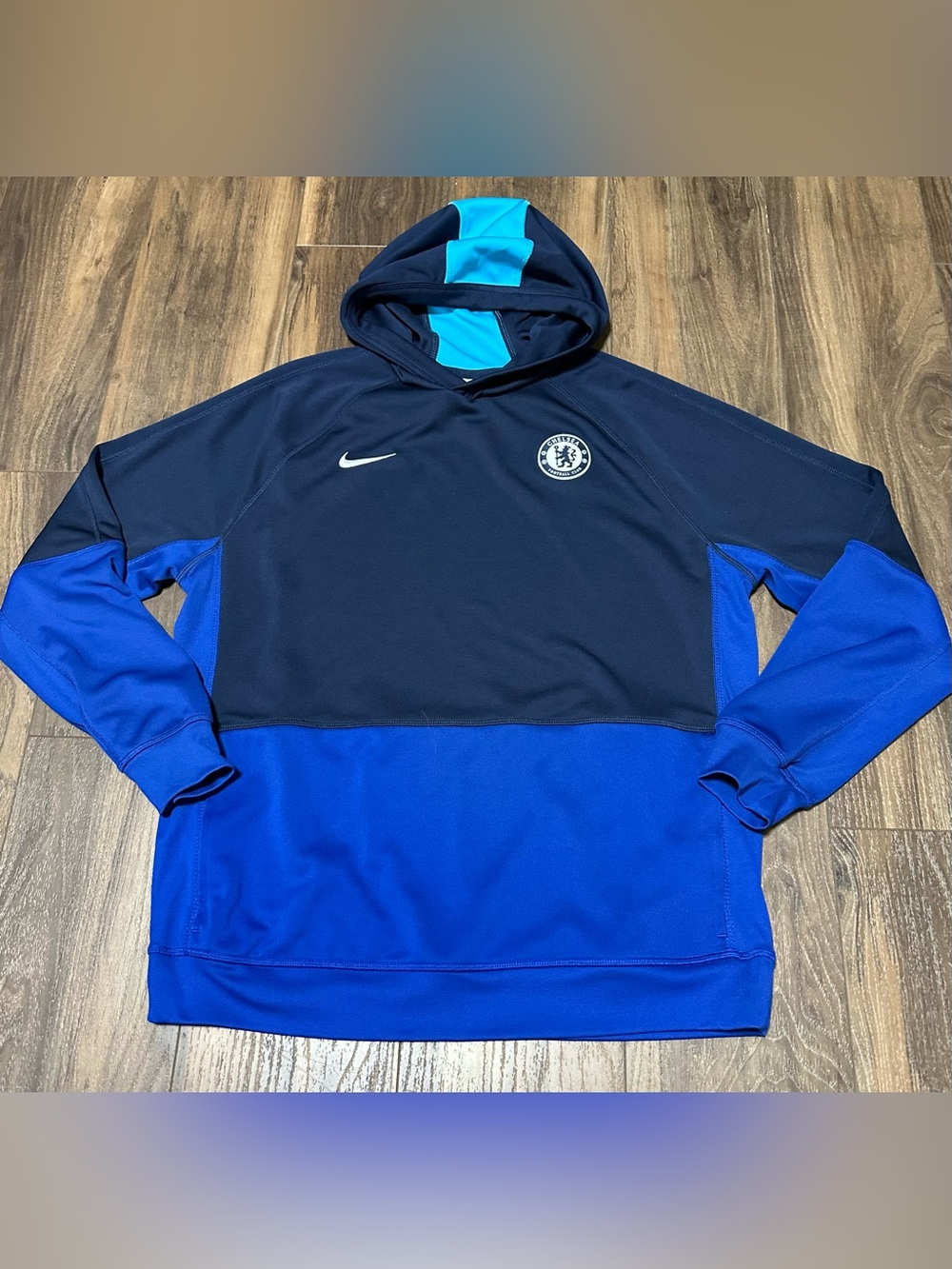 Nike Chelsea FC Dri-fit Pullover Hoodie Women’s XL Soccer Navy 2022-2023